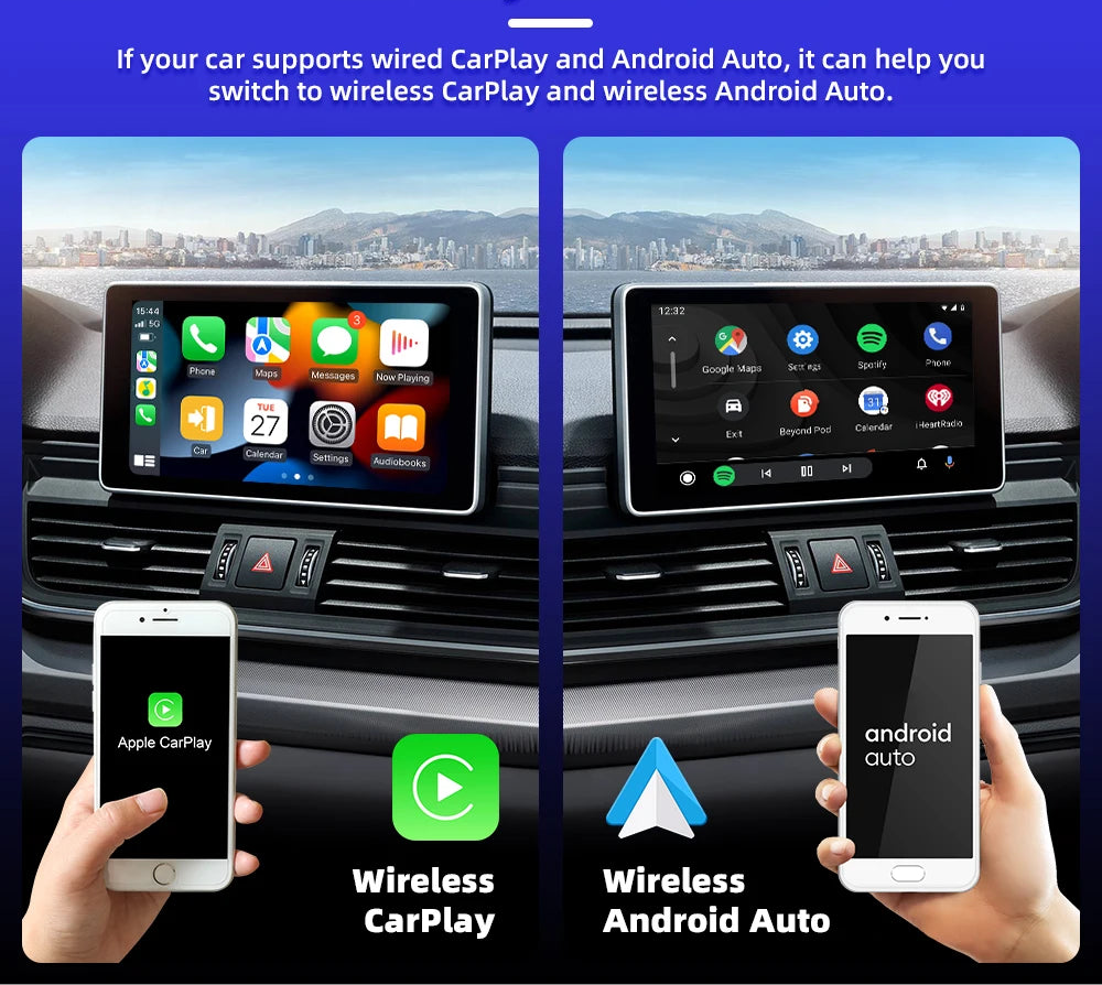 Wireless CarPlay and Android Auto AI Box