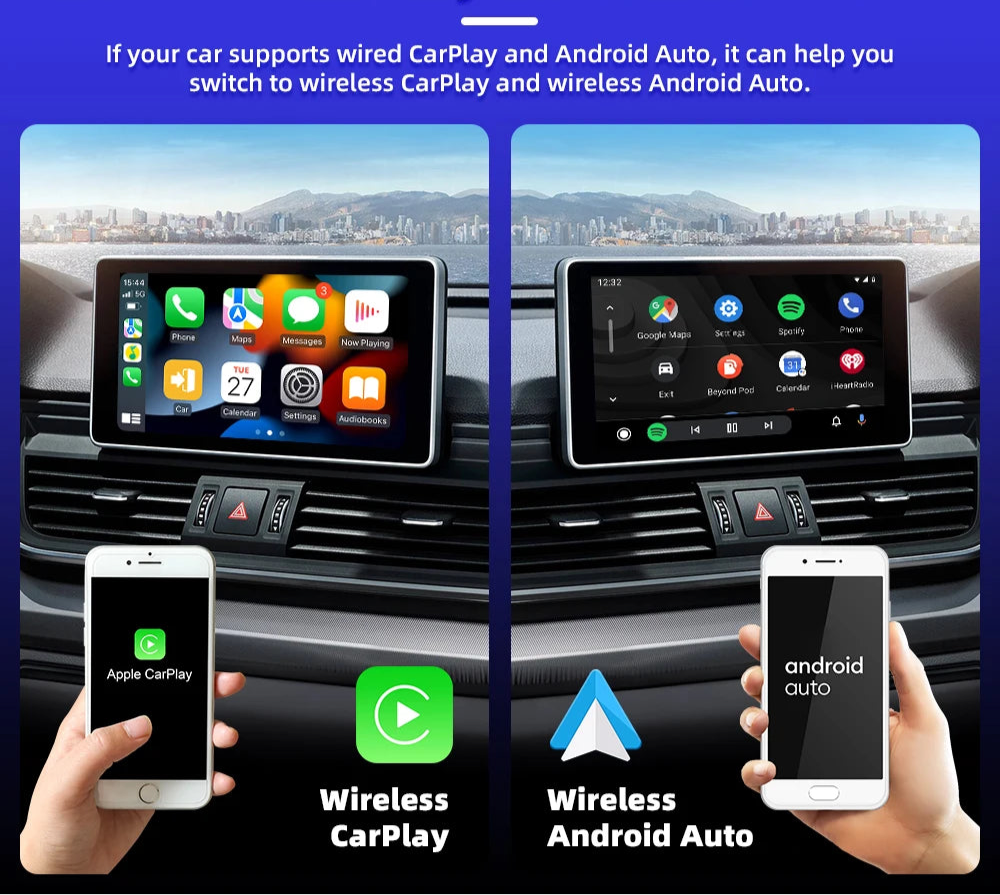 Wireless CarPlay and Android Auto AI Box