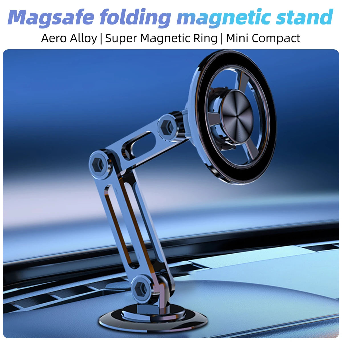 Rotating Car Phone Holder With Magnetic Force