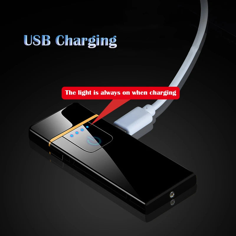 Metal Outdoor Electric Windproof Double Arc Lighter