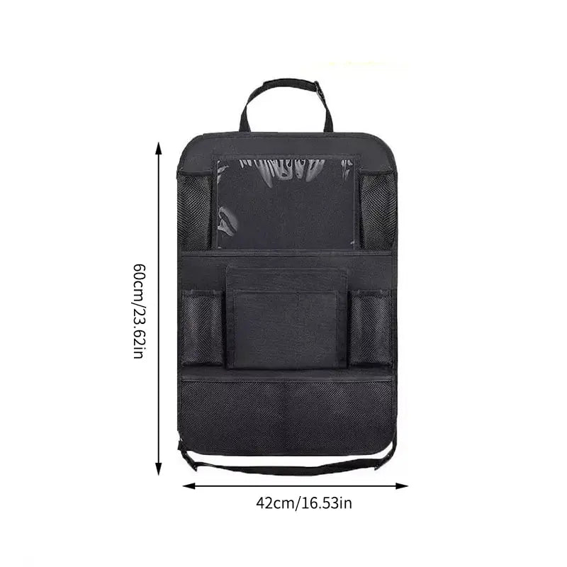 Vehicle Back Seat Organizer with Touch Screen Tablet Holder
