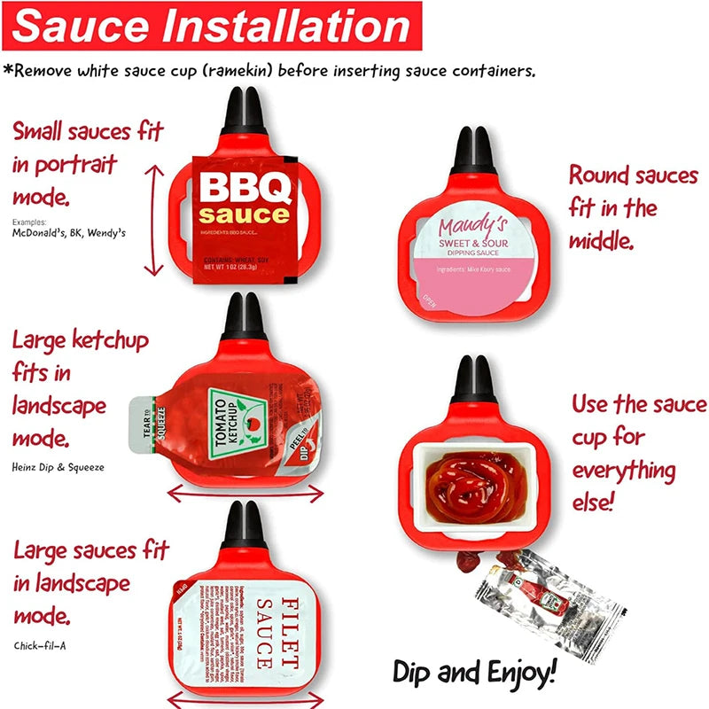 Set of Fast Food Sauce Holders