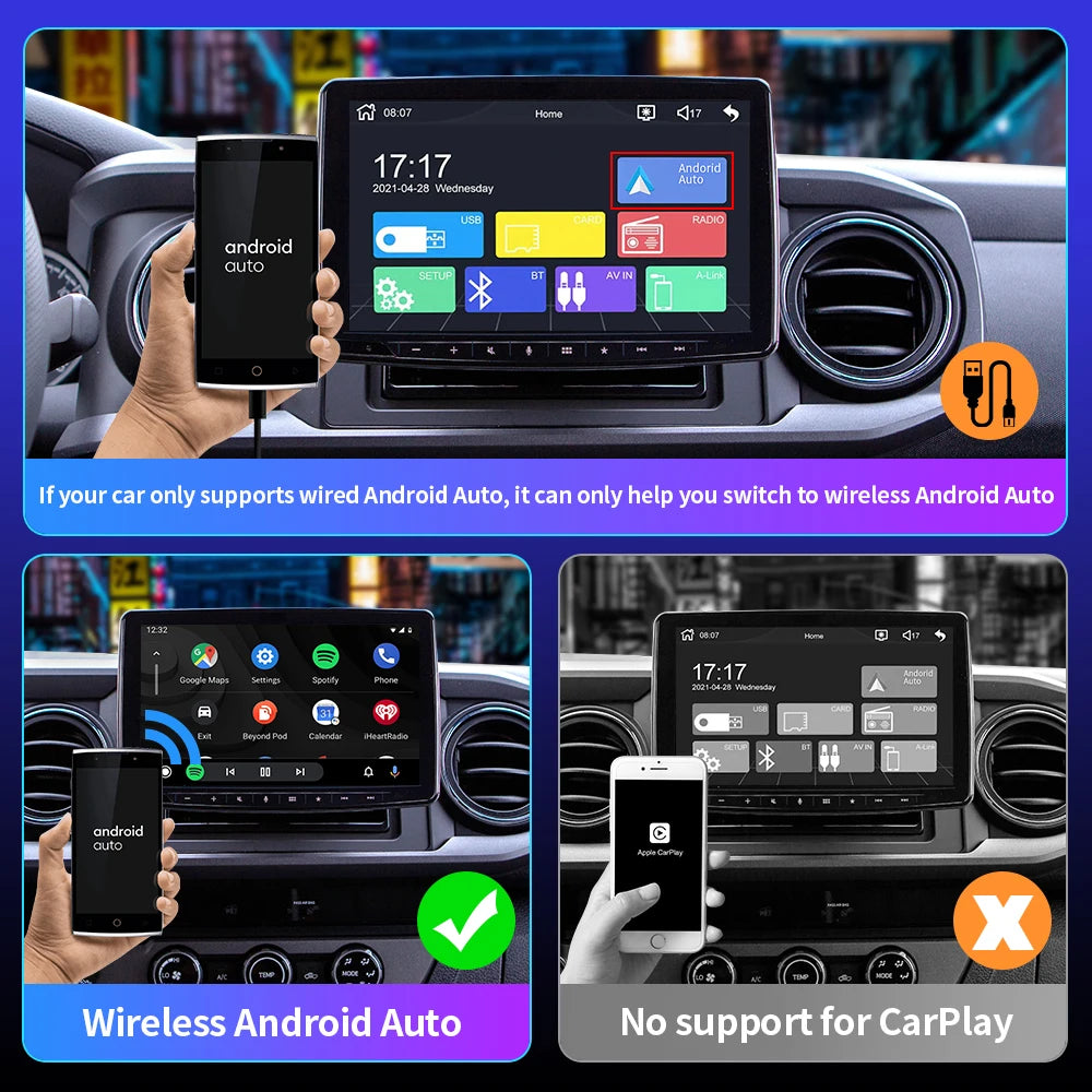 Wireless CarPlay and Android Auto AI Box