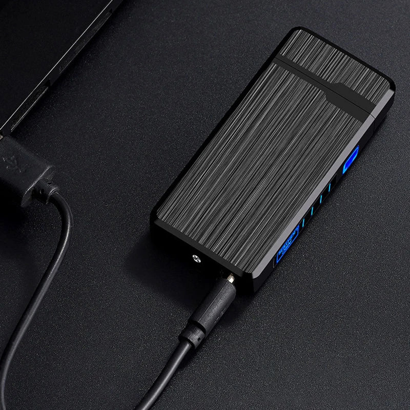Metal Outdoor Electric Windproof Double Arc Lighter